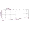 vidaXL Hochbeet, Wetterfestes Hochbeet für Garten Balkon Terrasse, Kräuterhochbeet zum Selber Bauen, Pflanzkasten aus Metall, Pulverbeschichteter Stahl Grau - Thumbnail 3