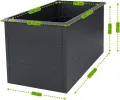 Zelsius Hochbeet für Garten, Terrasse oder Balkon Anthrazit RAL 7016 | 150 x 75 x 77 cm | Gemüsebeet, Blumenbeet, Pflanzbeet, Pflanzkasten, Blumenkasten, Gartenbeet - Thumbnail 4