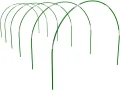 Gewächshaus-Hoops 6 Sätze von 7 Ft Grün Abnehmbaren Gewächshaus-Ringe für Pflanzenabdeckung Folientunnel Tunnelbogen Kunststoff Glasfaser Pflanztunnel Bögen für Gartenstoff Gartenpfähle - Thumbnail 5