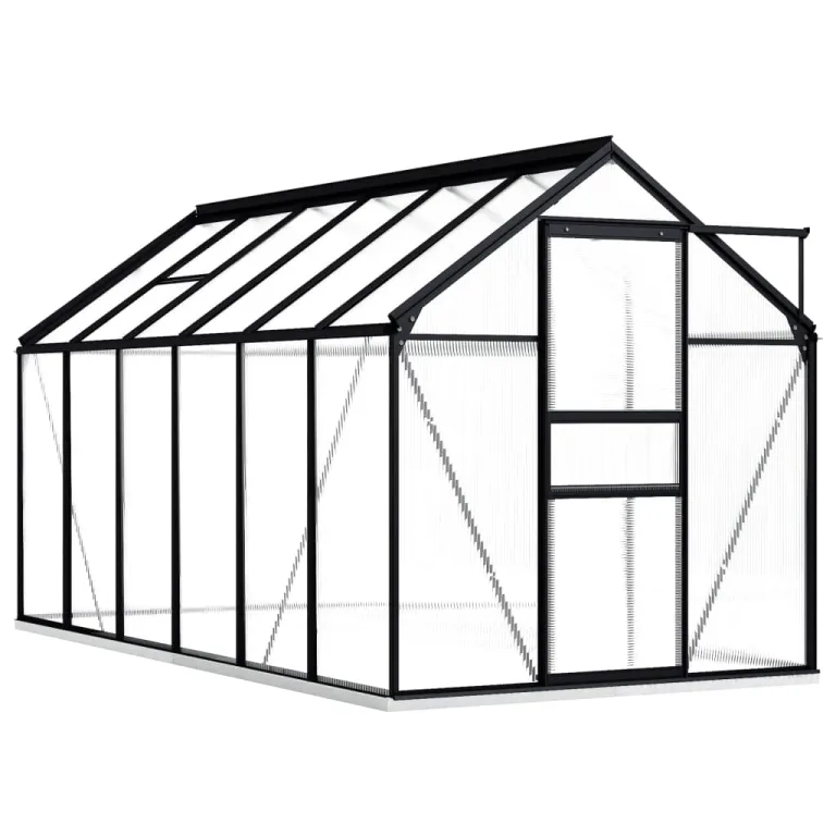 HOMIUSE Gewächshaus Aluminium 240x211x232 cm Groß Gewächshaus Glas Anlehngewächshaus Gewächshaus Winterfest Gewächshaus Heizung Tomatenhaus GartenGewächshäuser Glashaus Smart Garden – Bild 10