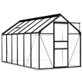 HOMIUSE Gewächshaus Aluminium 240x211x232 cm Groß Gewächshaus Glas Anlehngewächshaus Gewächshaus Winterfest Gewächshaus Heizung Tomatenhaus GartenGewächshäuser Glashaus Smart Garden - Thumbnail 10