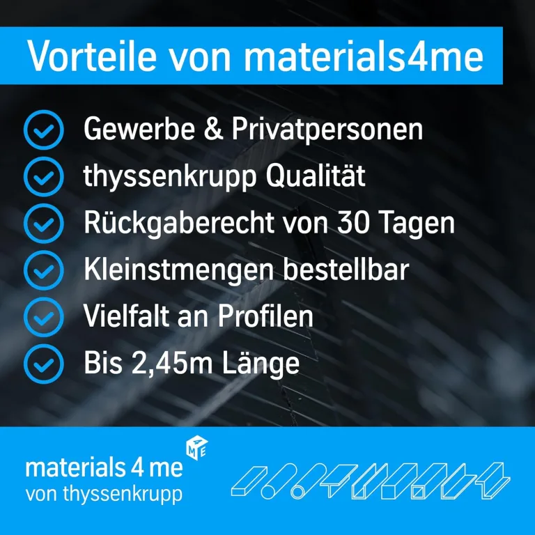 thyssenkrupp Z-Profil Aluminium 40 x 40 x 40 x 3 mm in 2450 mm Länge | Alu Profil | AlMgSi0,5 | EN AW-6060 – Bild 7