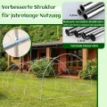 GOPLUS 6x3x2m Gewächshaus mit Metallrahmen, 18m² Gartengewächshäuser mit 8 Fenstern & 2 Türen, Foliengewächshaus für Bauernhof, Hinterhof & Garten (6x3x2m) - Thumbnail 3