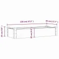 vidaXL Hochbeet mit Einsatz 120x45x25 cm Massivholz Tanne - Thumbnail 3