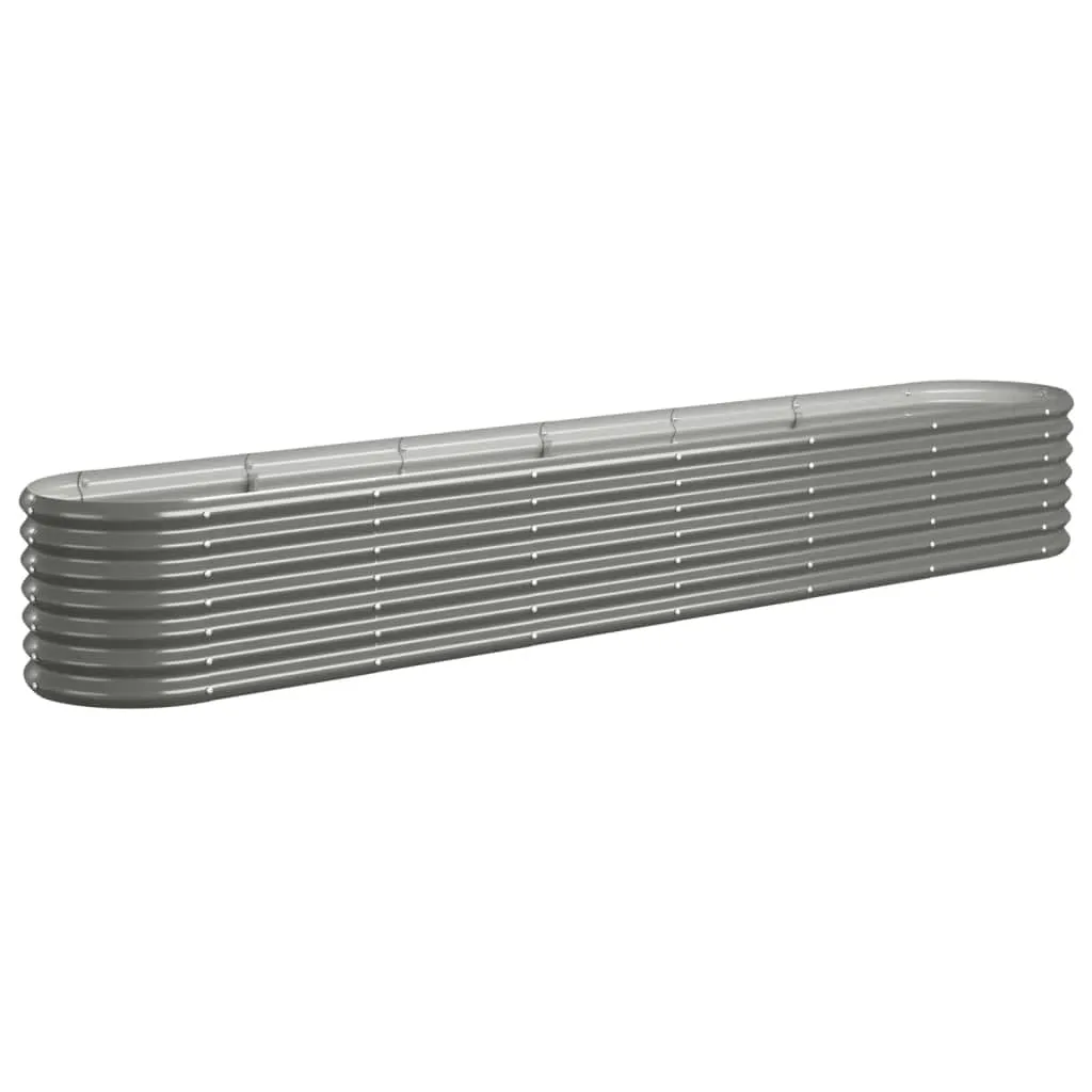 vidaXL Hochbeet Verzinkter Stahl 260x40x36 cm Grau - Bild 1