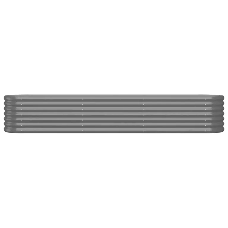 vidaXL Hochbeet, Wetterfestes Hochbeet für Garten Balkon Terrasse, Kräuterhochbeet zum Selber Bauen, Pflanzkasten aus Metall, Verzinkter Stahl Grau – Bild 5