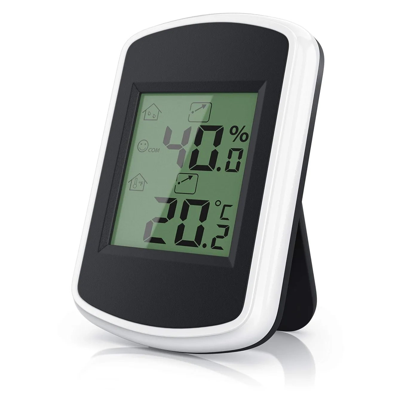 CSL - Digitales Mini Thermo-Hygrometer Thermometer Hygrometer innen Temperatur und Luftfeuchtigkeitmessgerät mit Smiley-Indikator für Gewächshaus, Wohnzimmer - Bild 1