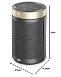 Dreo Energiesparender Heizlüfter, 34 dB Leiser 1500W Elektrischer PTC Keramik, Thermostat, Überhitzungs- & Kippschutz, 12 Std. Timer, Elektroheizung für Räume Schlafzimmer, Heater 316, Gold - Thumbnail 9