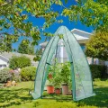Ohuhu gewächshaus Foliengewächshaus, PE Halbtransparente Tomatengewächshaus 160x180 cm für Pflanzen Wetterfest Mehrzwecktreibhaus Pflanzenhaus Grün - Thumbnail 8