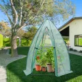Ohuhu gewächshaus Foliengewächshaus, PE Halbtransparente Tomatengewächshaus 160x180 cm für Pflanzen Wetterfest Mehrzwecktreibhaus Pflanzenhaus Grün - Thumbnail 9