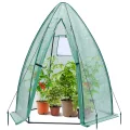 Ohuhu gewächshaus Foliengewächshaus, PE Halbtransparente Tomatengewächshaus 160x180 cm für Pflanzen Wetterfest Mehrzwecktreibhaus Pflanzenhaus Grün - Thumbnail 1