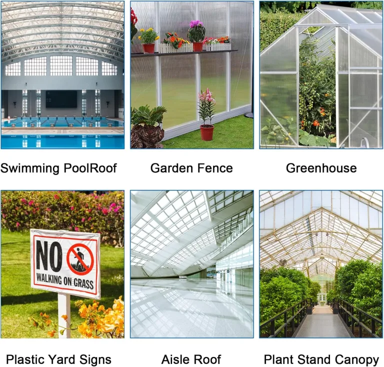 Gewächshausplatten 14 STK, mit 50 x W-Clips und 50 x Z-Clips, Zuschneidbarer,60,5x121 cm Polycarbonat Hohlkammerstegplatten 4mm klar,für Gewächshaus Gartenbau usw – Bild 5