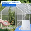 Gewächshausplatten 14 STK, mit 50 x W-Clips und 50 x Z-Clips, Zuschneidbarer,60,5x121 cm Polycarbonat Hohlkammerstegplatten 4mm klar,für Gewächshaus Gartenbau usw - Thumbnail 2