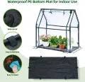 Ohuhu Mini Gewächshaus Zimmergewächshaus PVC Foliengewächshaus mit wasserdichte Matte, Tomatenhaus Folie Gewächshaus Klein für Sämling Pflanze die Indoor Kräutergarten 91.5x45.5x84 cm - Thumbnail 5