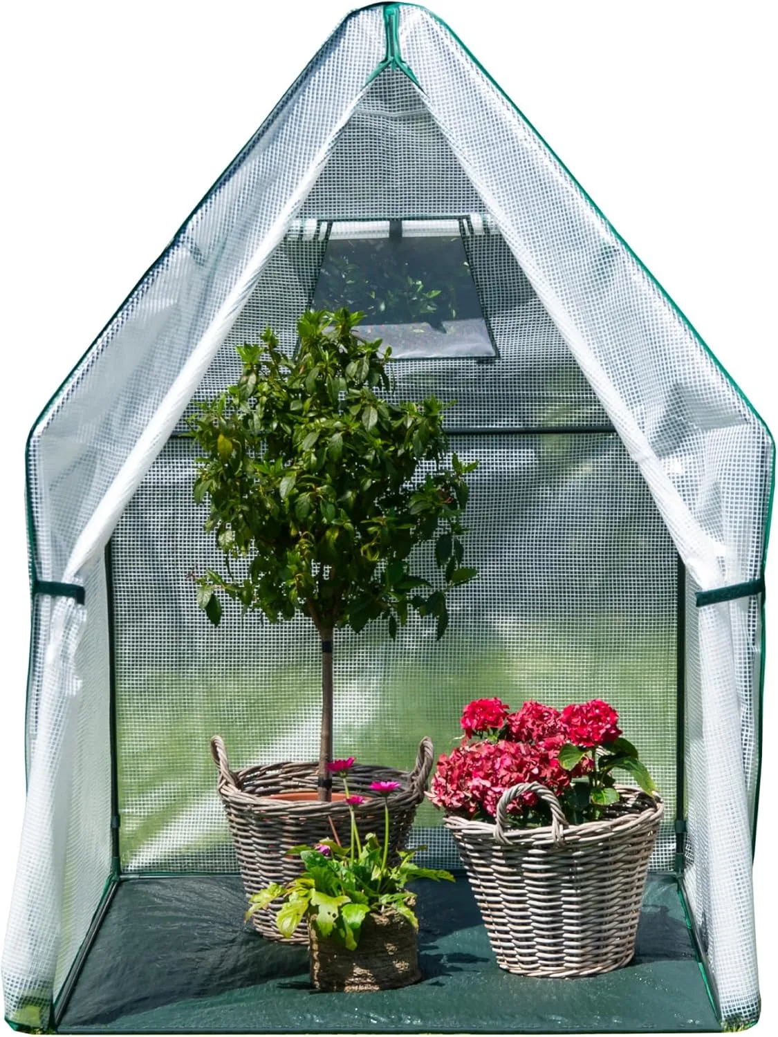Westmann Überwinterungszelt Chili | 120x120x180 cm Weiß| Pflanzenschutz & Foliengewächshaus zum Überwintern von Pflanzen - Bild 1