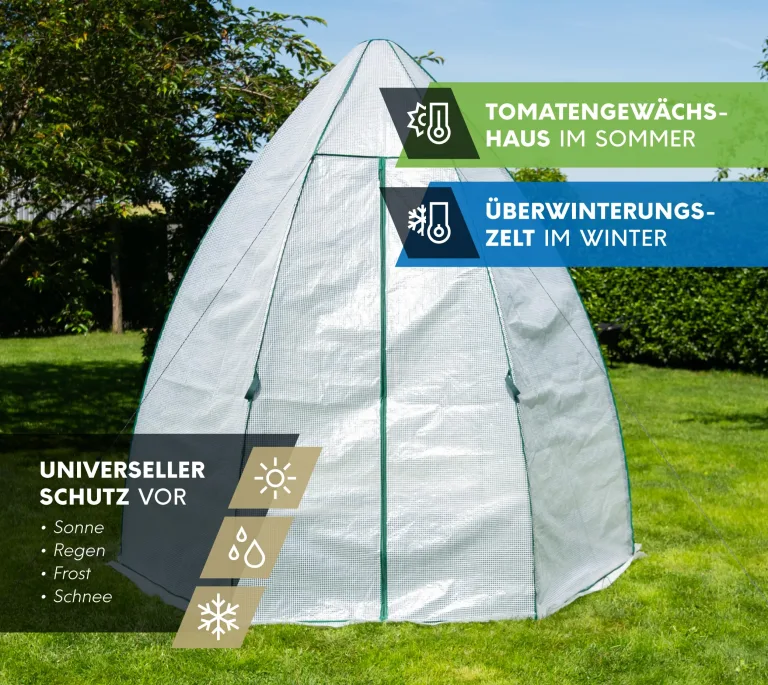 Westmann Überwinterungszelt Avocado | 250x250x250 cm | Pflanzenschutz & Foliengewächshaus zum Überwintern von Pflanzen – Bild 2