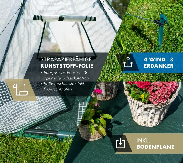 Westmann Überwinterungszelt Avocado | 250x250x250 cm | Pflanzenschutz & Foliengewächshaus zum Überwintern von Pflanzen – Bild 4