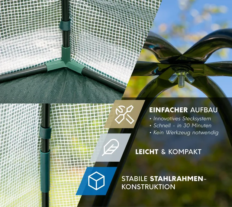 Westmann Überwinterungszelt Avocado | 250x250x250 cm | Pflanzenschutz & Foliengewächshaus zum Überwintern von Pflanzen – Bild 5