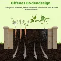 HOMASIS Hochbeet aus Holz, Pflanzkasten aus Tannenholz, Blumenkasten mit offnen Boden, Gartenbeet für Kräuter, Gemüse, Pflanzen, Pflanzenbeet für Garten, Balkon, Terrasse, 240 x 60 x 25 cm, Natur - Thumbnail 6