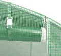 vidaXL Gewächshaus, Foliengewächshaus mit Stahlrahmen, Tomatengewächshaus mit Reißverschlusstür Fenstern, Treibhaus Folientunnel Frühbeet, Grün 6m² 3x2x2m - Thumbnail 5