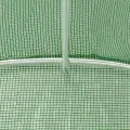 vidaXL Gewächshaus, Foliengewächshaus mit Stahlrahmen, Tomatengewächshaus mit Reißverschlusstür Fenstern, Treibhaus Folientunnel Frühbeet, Grün 6m² 3x2x2m - Thumbnail 6