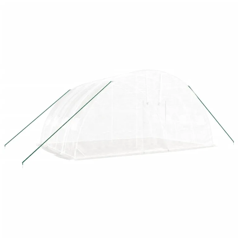 vidaXL Gewächshaus mit Stahlrahmen Weiß 24 m² 6x4x2,85 m – Bild 9