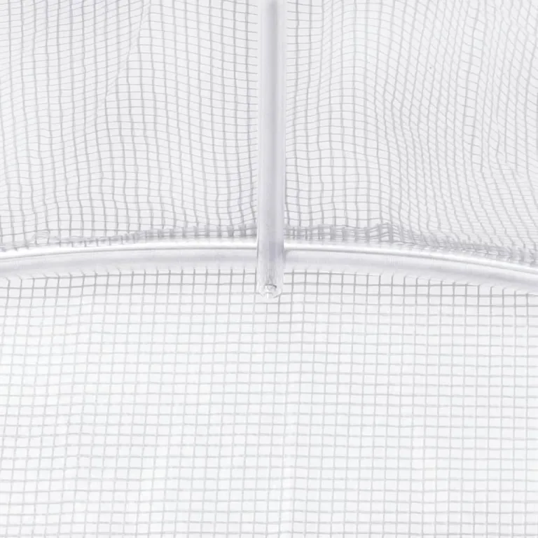 vidaXL Gewächshaus mit Stahlrahmen Weiß 16 m² 4x4x2 m – Bild 6