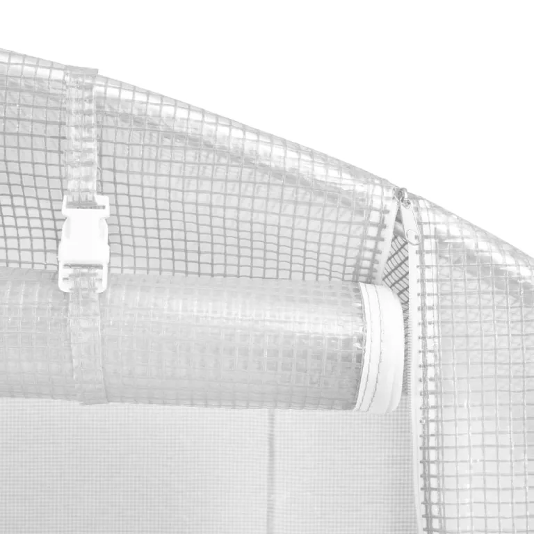 vidaXL Gewächshaus mit Stahlrahmen Weiß 12 m² 4x3x2 m – Bild 5