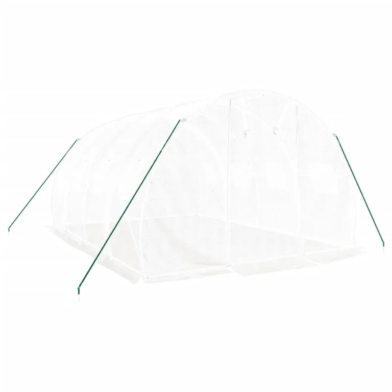 vidaXL Gewächshaus mit Stahlrahmen Weiß 12 m² 4x3x2 m – Bild 9
