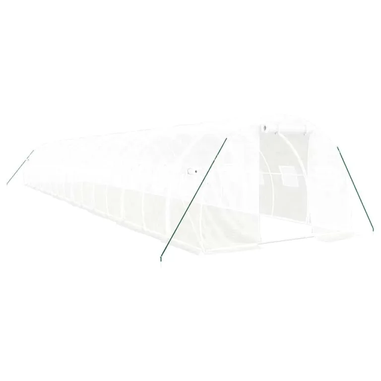 vidaXL Gewächshaus mit Stahlrahmen Weiß 12 m² 4x3x2 m – Bild 10