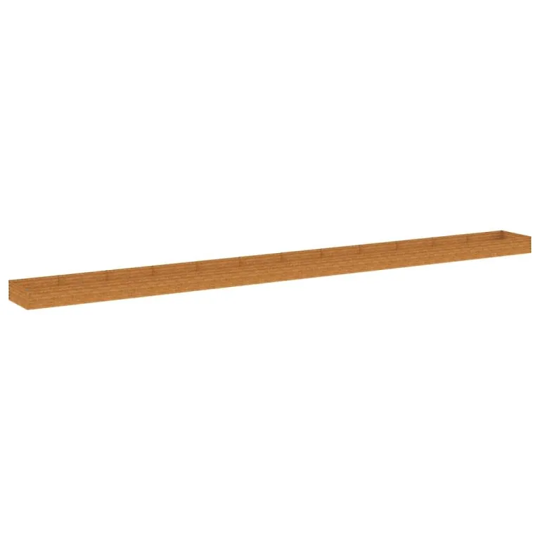 vidaXL Hochbeet, Wetterfest Pflanzkasten mit viel Platz, Pflanzkübel Blumenkasten für Balkon Garten, Blumenkübel Gemüsebeet, 1150x100x36 cm Cortenstahl – Bild 1