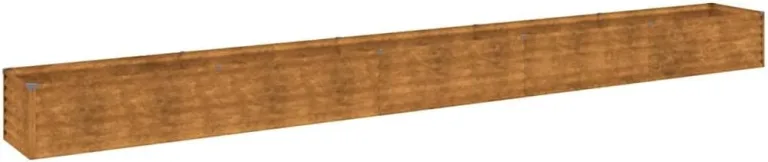 vidaXL Hochbeet, Wetterfest Pflanzkasten mit viel Platz, Pflanzkübel Blumenkasten für Balkon Garten, Blumenkübel Gemüsebeet, 482x50x36 cm Cortenstahl – Bild 2