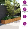 vidaXL Hochbeet, Wetterfest Pflanzkasten mit viel Platz, Pflanzkübel Blumenkasten für Balkon Garten, Blumenkübel Gemüsebeet, 960x50x36 cm Cortenstahl - Thumbnail 5