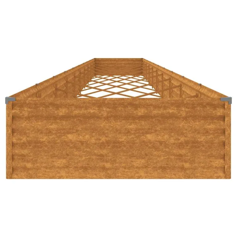 vidaXL Hochbeet, Wetterfest Pflanzkasten mit viel Platz, Pflanzkübel Blumenkasten für Balkon Garten, Blumenkübel Gemüsebeet, 960x100x36 cm Cortenstahl – Bild 9
