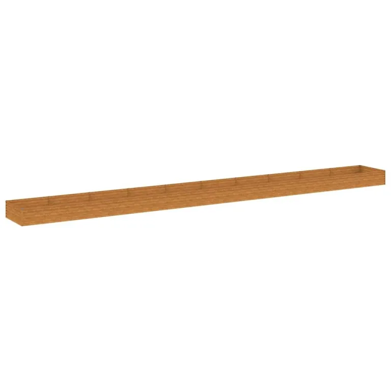 vidaXL Hochbeet, Wetterfest Pflanzkasten mit viel Platz, Pflanzkübel Blumenkasten für Balkon Garten, Blumenkübel Gemüsebeet, 960x100x36 cm Cortenstahl – Bild 1