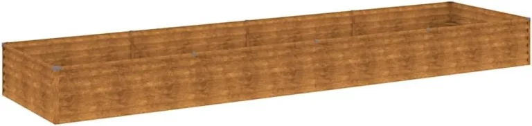 vidaXL Hochbeet, Wetterfest Pflanzkasten mit viel Platz, Pflanzkübel Blumenkasten für Balkon Garten, Blumenkübel Gemüsebeet, 387x100x36 cm Cortenstahl – Bild 1