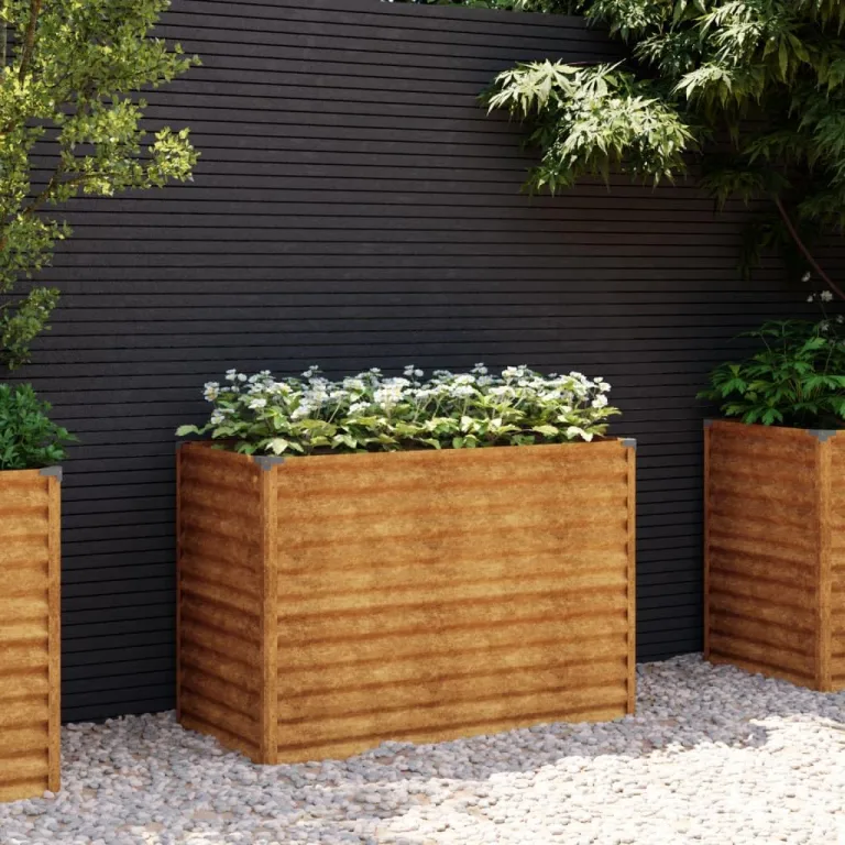 vidaXL Garten-Hochbeet 100 x 50 x 69 cm Cortenstahl – Bild 2