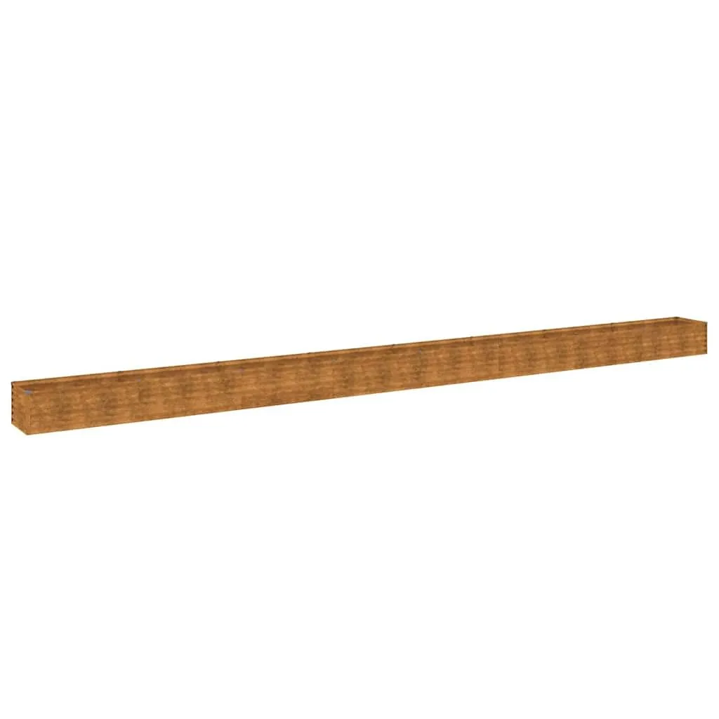 vidaXL Hochbeet, Wetterfest Pflanzkasten mit viel Platz, Pflanzkübel Blumenkasten für Balkon Garten, Blumenkübel Gemüsebeet, 770x50x36 cm Cortenstahl - Bild 1