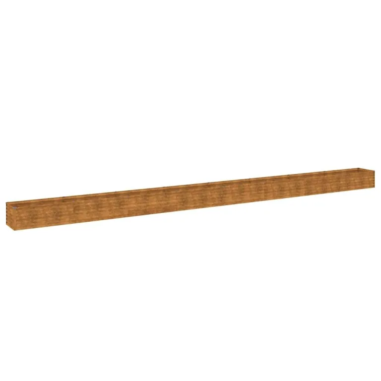 vidaXL Hochbeet, Wetterfest Pflanzkasten mit viel Platz, Pflanzkübel Blumenkasten für Balkon Garten, Blumenkübel Gemüsebeet, 770x50x36 cm Cortenstahl – Bild 1