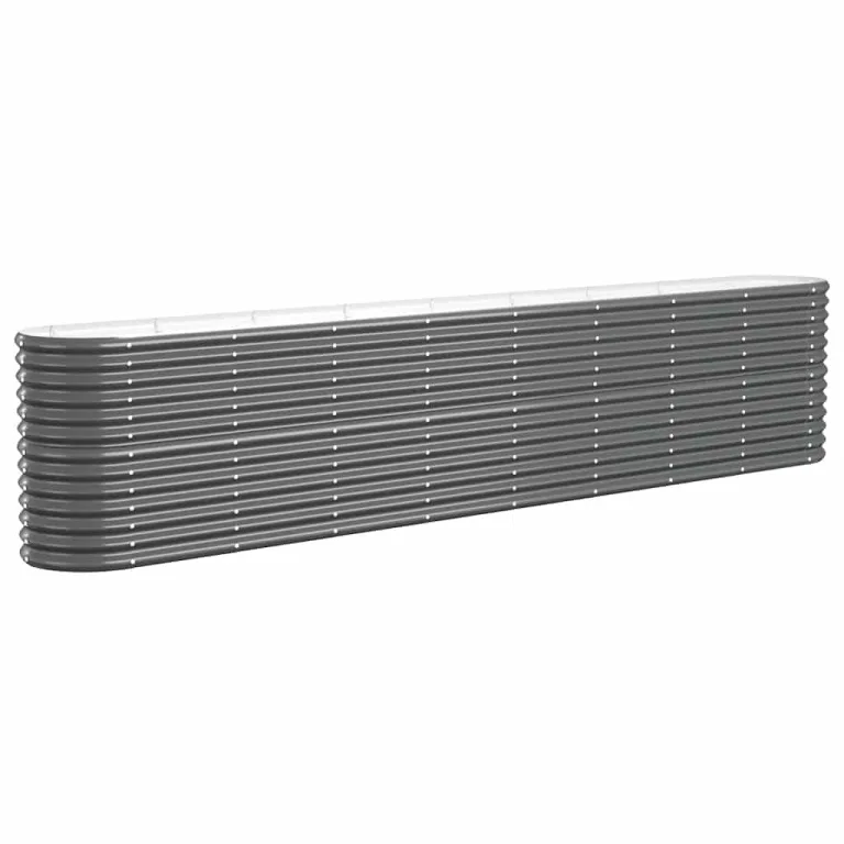 vidaXL Hochbeet, Wetterfestes Hochbeet für Garten Balkon Terrasse, Kräuterhochbeet zum Selber Bauen, Pflanzkasten aus Metall, Verzinkter Stahl Anthrazit – Bild 10