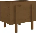 vidaXL Pflanzkübel, Holz Pflanzkasten für Gemüse Blumen Kräuter, Hochbeet für Balkon Garten Terrasse, Blumenkasten Blumenkübel, Honigbraun Massivholz Kiefer - Thumbnail 1