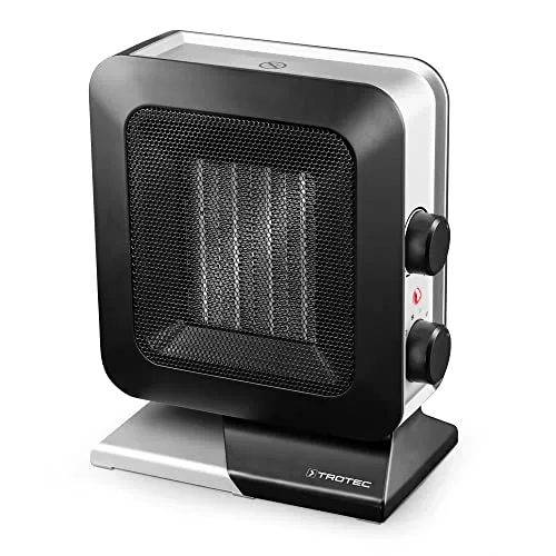 TROTEC Keramik Heizlüfter TFC 13 E – Heizleistung 700 W / 1400 W – Elektroheizung mit Thermostat, Raumgröße 20 m² bis 50 m³, schwarz – Bild 1
