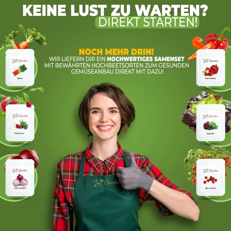 Premium Hochbeet aus Holz mit Rollen für Balkon 122x59x81,5cm perfektes Hochbeet für Kinder oder als Kräuterbeet für die Terrasse, Erdbeerbeet – Bild 6