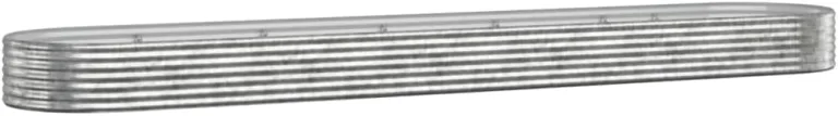 vidaXL Hochbeet, Wetterfestes Hochbeet für Garten Balkon Terrasse, Kräuterhochbeet zum Selber Bauen, Pflanzkasten aus Metall, Verzinkter Stahl Anthrazit – Bild 8