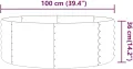 vidaXL Hochbeet, Wetterfestes Hochbeet für Garten Balkon Terrasse, Kräuterhochbeet zum Selber Bauen, Pflanzkasten aus Metall, Verzinkter Stahl Anthrazit - Thumbnail 4