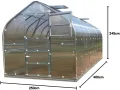 Gewächshaus KLASIKA STANDART 10 (2,5 x 4 m) mit Fundament, 6 mm Polycarbonat und dachluken mit automatischen Öffnern. - Thumbnail 3