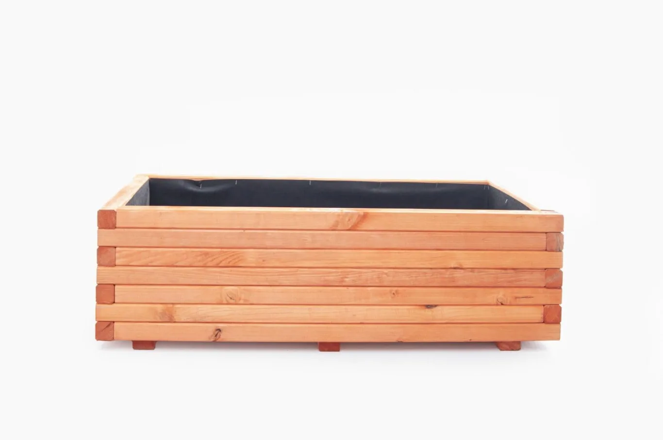 Mega Holz Pflanzkübel Pinie Lasiert 80x40 cm - Massiv & wetterfest - Fertig montierter Blumenkübel aus Kiefernholz - Rustikaler Blumentopf für Garten, Balkon & Terrasse, witterungsbeständig & robust - Bild 1