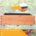 Mega Holz Pflanzkübel Pinie Lasiert 80x40 cm - Massiv & wetterfest - Fertig montierter Blumenkübel aus Kiefernholz - Rustikaler Blumentopf für Garten, Balkon & Terrasse, witterungsbeständig & robust - Thumbnail 3