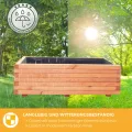 Mega Holz Pflanzkübel Pinie Lasiert 80x40 cm - Massiv & wetterfest - Fertig montierter Blumenkübel aus Kiefernholz - Rustikaler Blumentopf für Garten, Balkon & Terrasse, witterungsbeständig & robust - Thumbnail 5