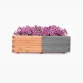Mega Holz Pflanzkübel Pinie Lasiert 80x40 cm - Massiv & wetterfest - Fertig montierter Blumenkübel aus Kiefernholz - Rustikaler Blumentopf für Garten, Balkon & Terrasse, witterungsbeständig & robust - Thumbnail 7